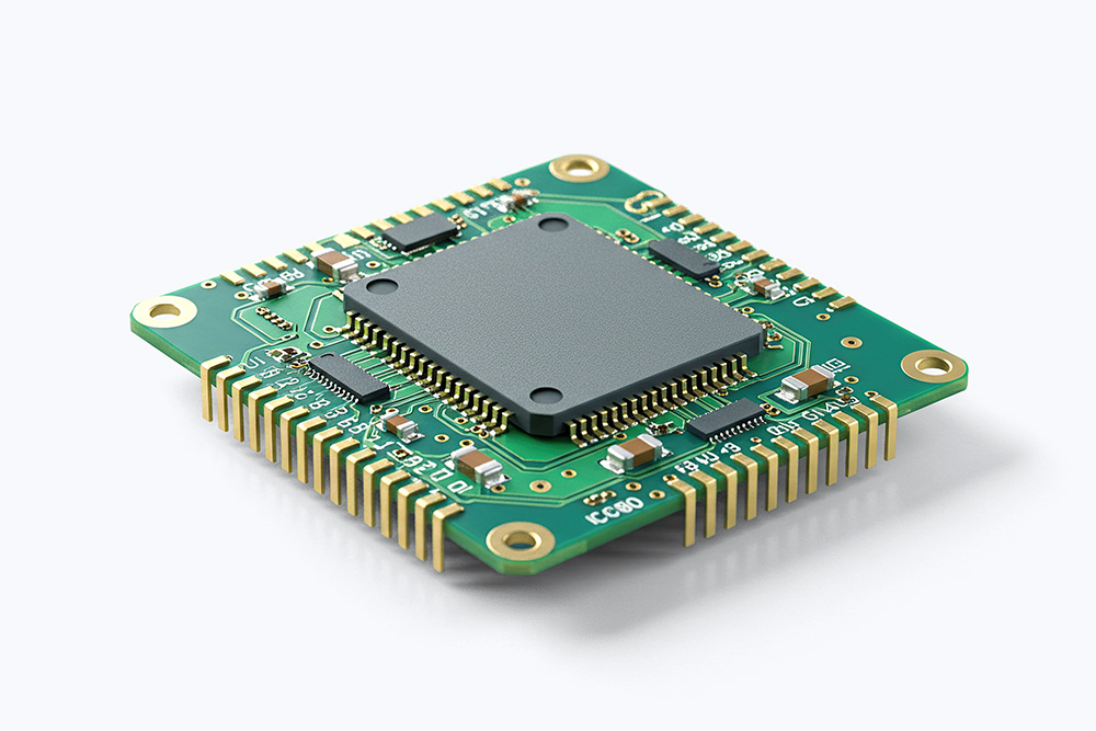 Printed circuit board protected with polyurethane potting compound from Wevo.